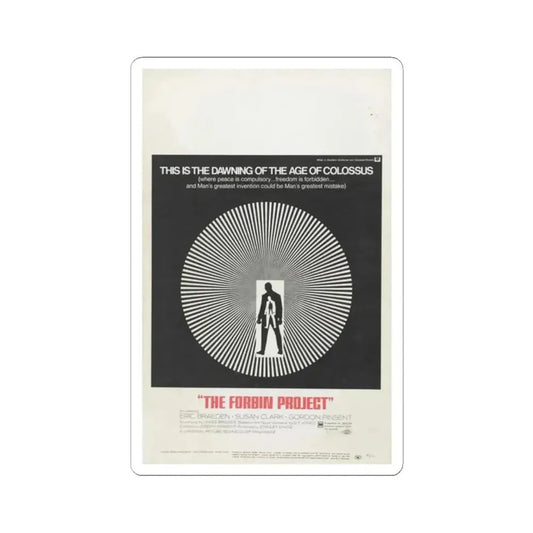 COLOSSUS THE FORBIN PROJECT 1970 Movie Poster - STICKER Vinyl Kiss-Cut Decal 2 Inch White - The Sticker Space