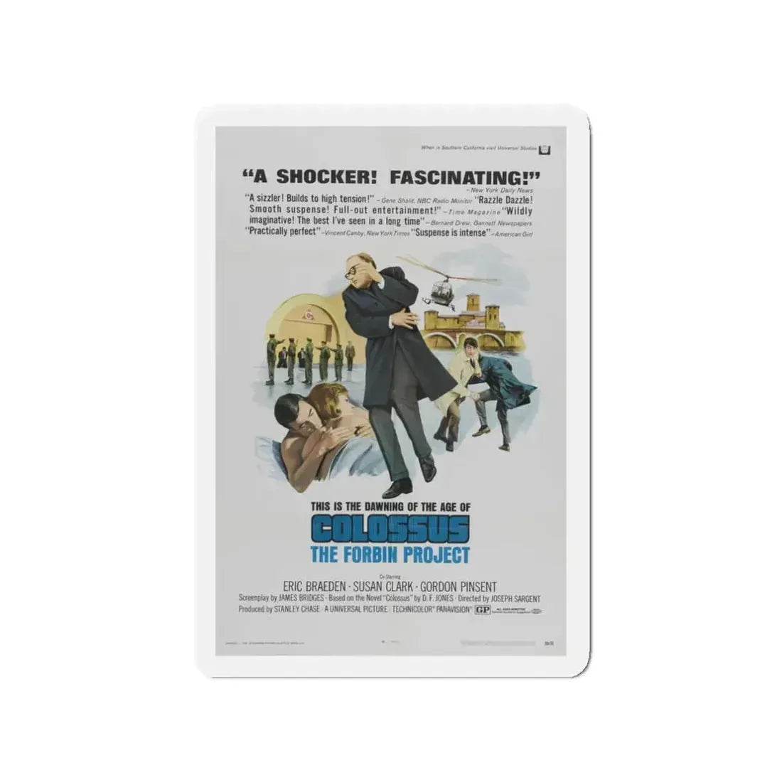 COLOSSUS THE FORBIN PROJECT (2) 1970 Movie Poster - Refrigerator Magnet 3 Inch - The Sticker Space