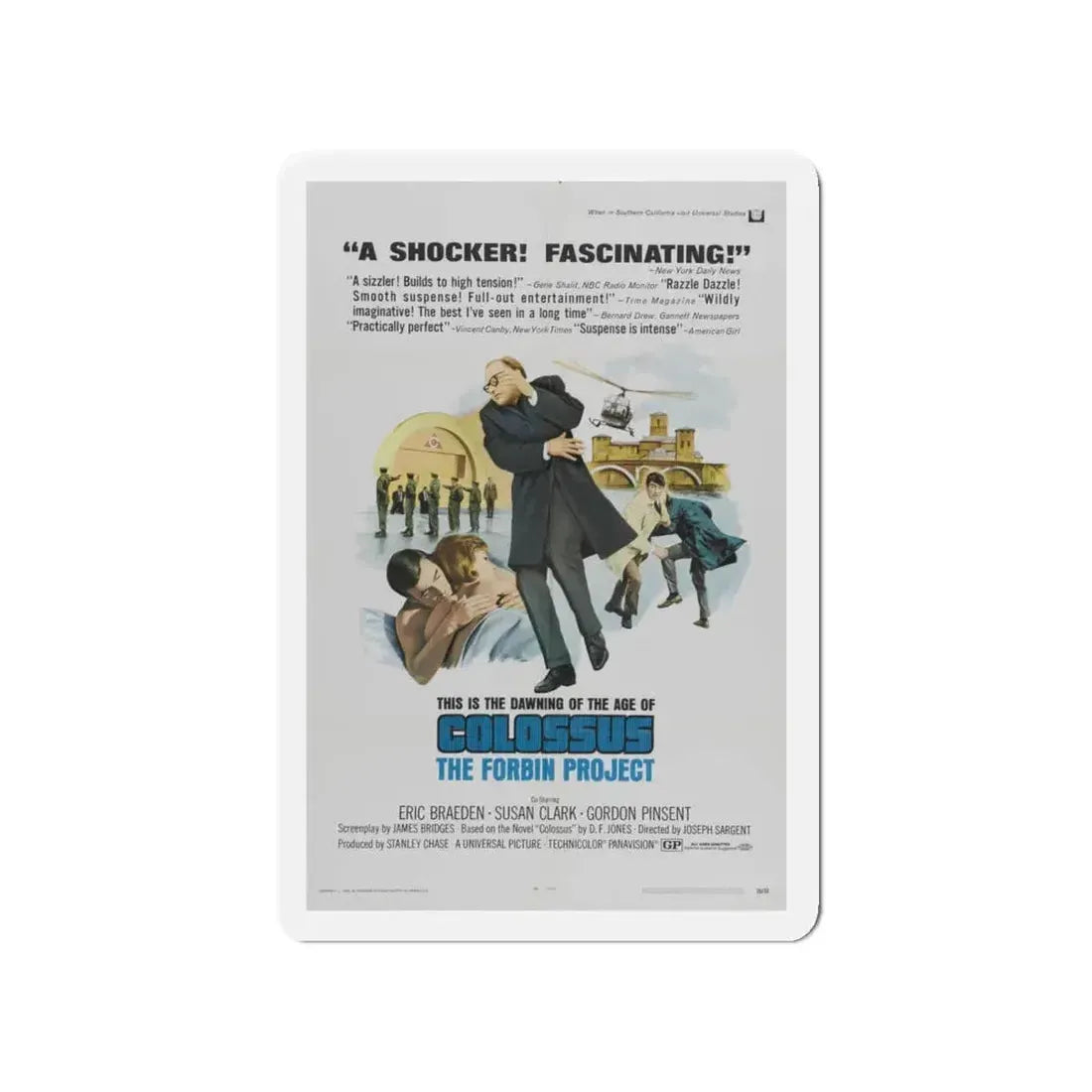 COLOSSUS THE FORBIN PROJECT (2) 1970 Movie Poster - Refrigerator Magnet 4 Inch - The Sticker Space