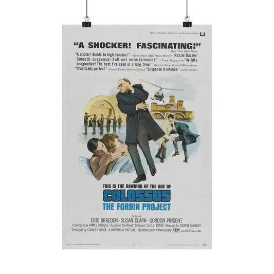 COLOSSUS THE FORBIN PROJECT (2) 1970 - Paper Movie Poster 12″ x 18″ Matte - The Sticker Space