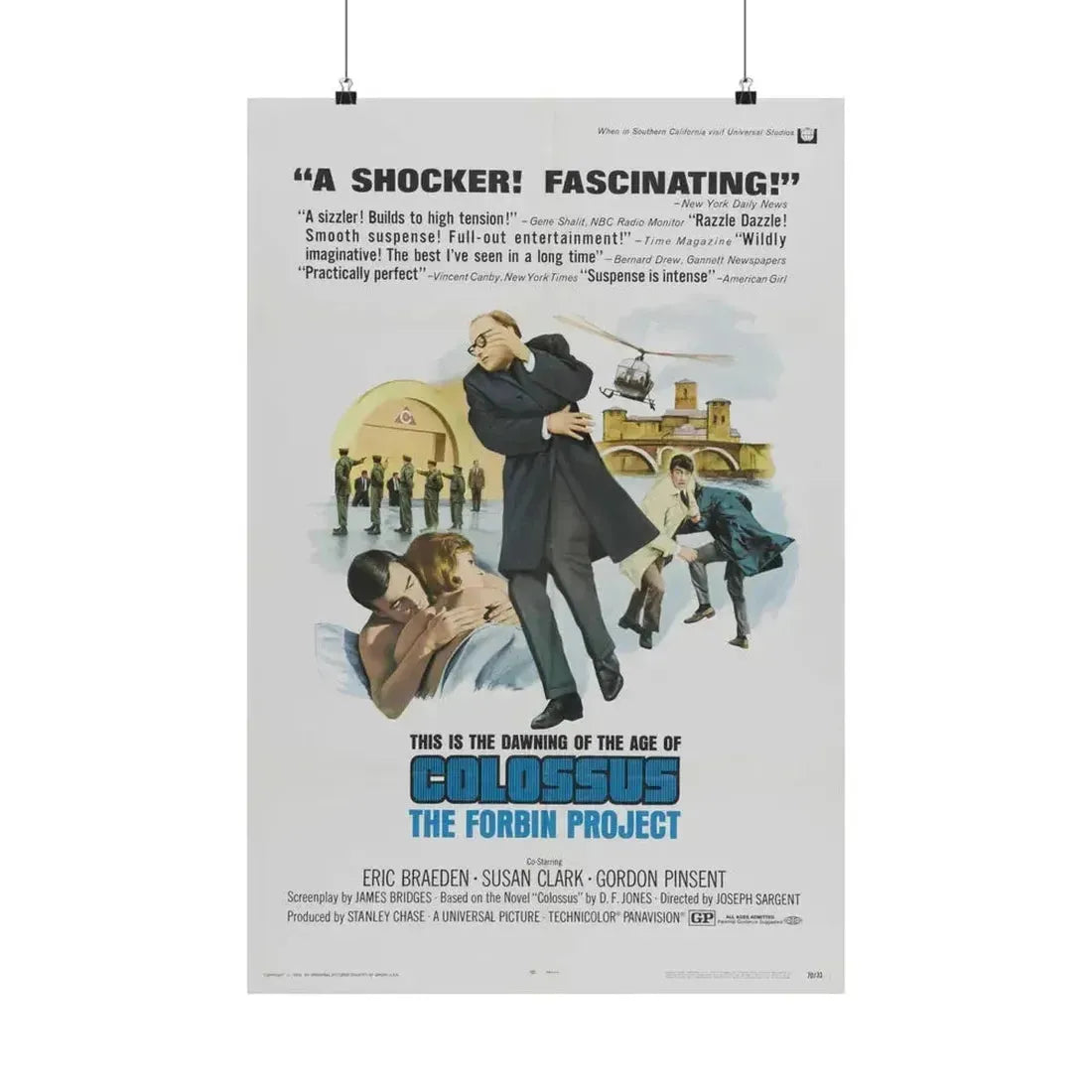 COLOSSUS THE FORBIN PROJECT (2) 1970 - Paper Movie Poster 20″ x 30″ Matte - The Sticker Space