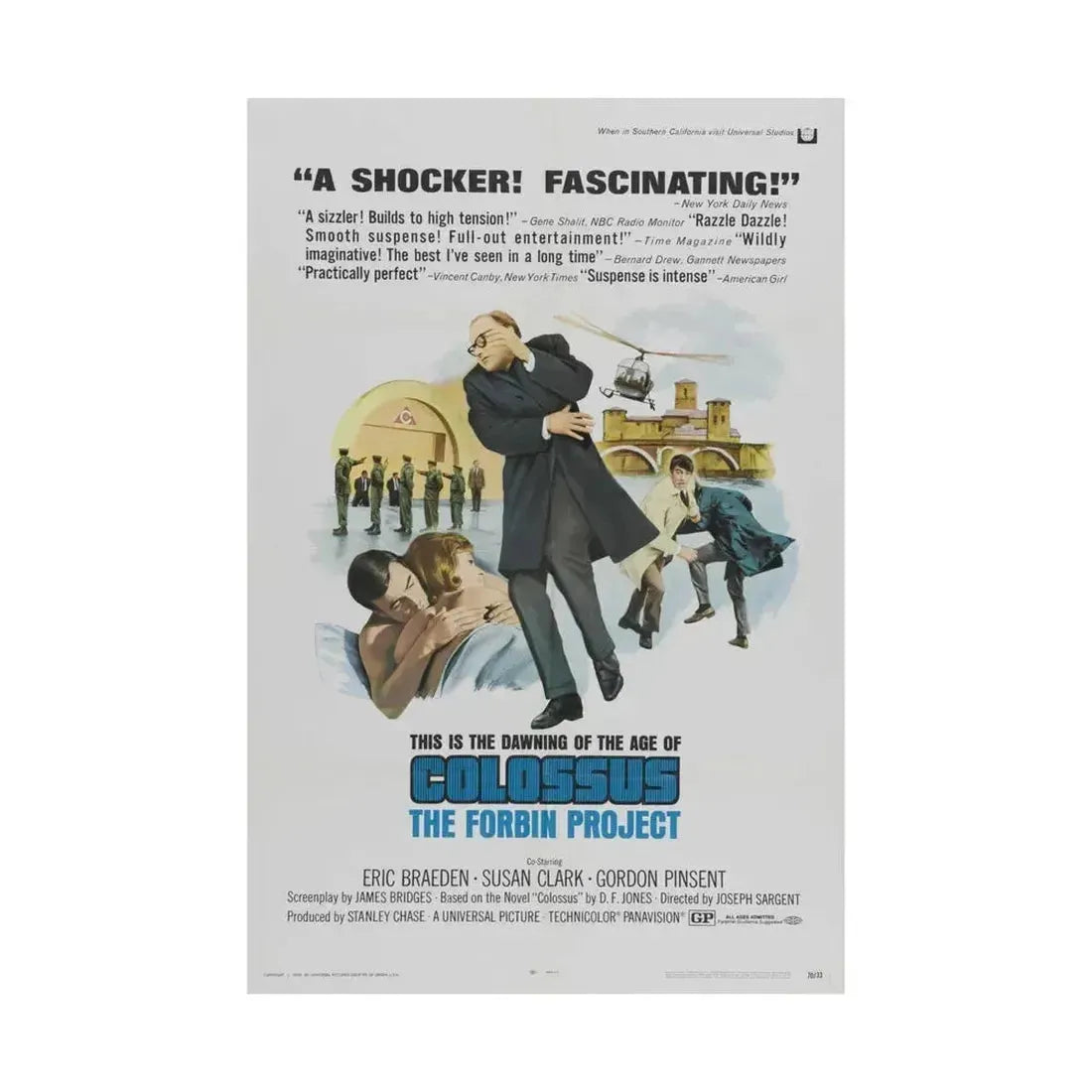 COLOSSUS THE FORBIN PROJECT (2) 1970 - Paper Movie Poster - The Sticker Space