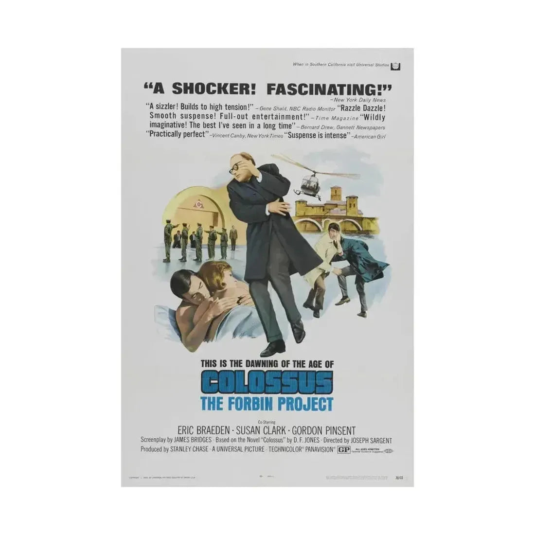 COLOSSUS THE FORBIN PROJECT (2) 1970 - Paper Movie Poster - The Sticker Space