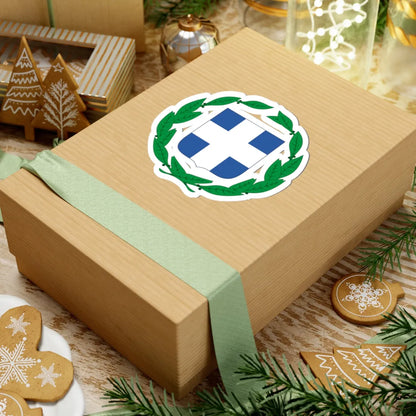 Coloured coat of arms of Greece (Greece) (Coat of Arms) STICKER Vinyl Kiss-Cut Decal - The Sticker Space