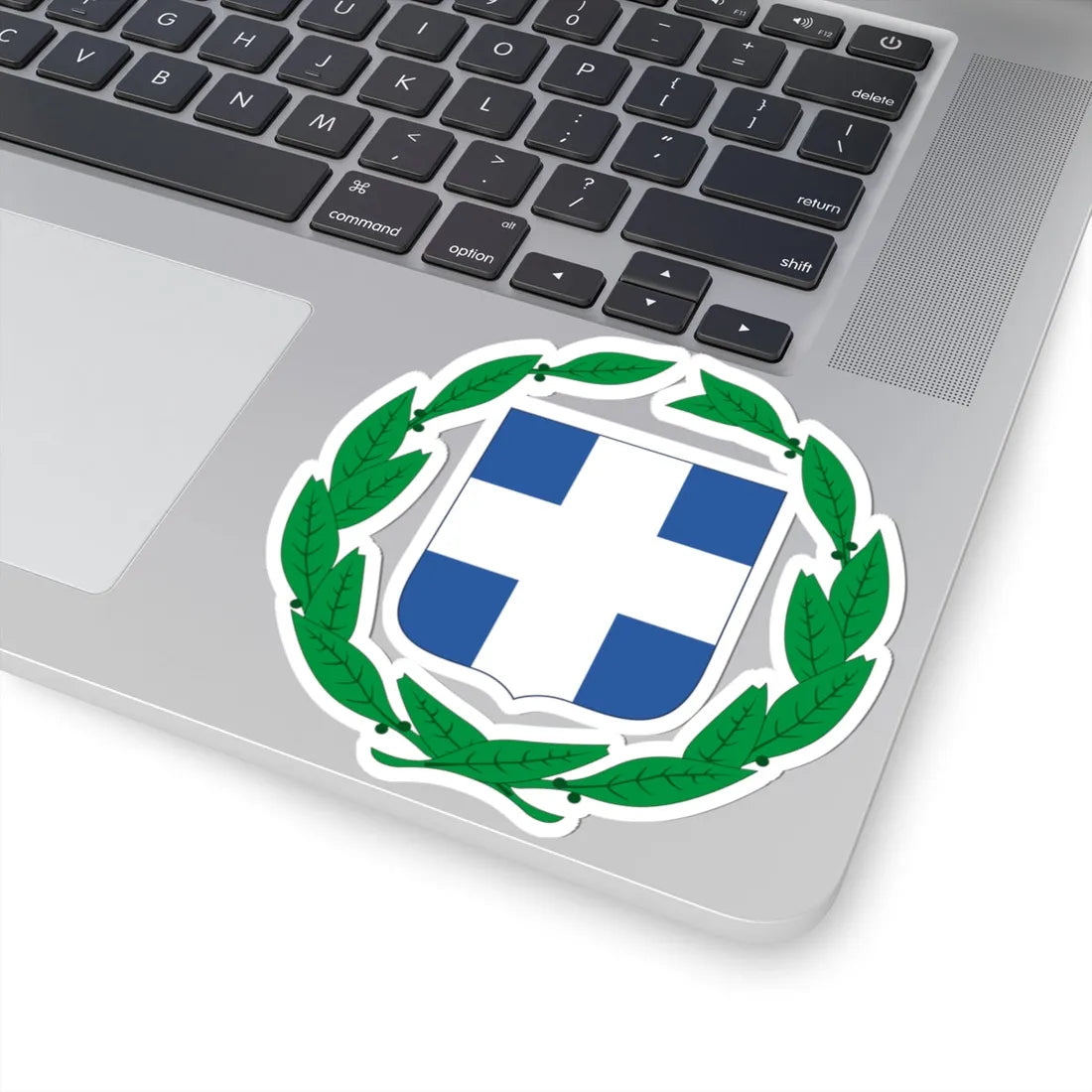 Coloured coat of arms of Greece (Greece) (Coat of Arms) STICKER Vinyl Kiss-Cut Decal - The Sticker Space