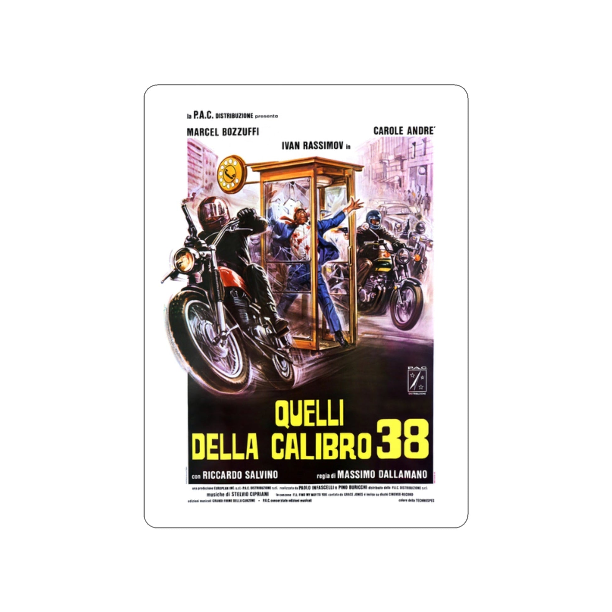 COLT 38 SPECIAL SQUAD 1976 Movie Poster STICKER Vinyl Die-Cut Decal-2 Inch-The Sticker Space