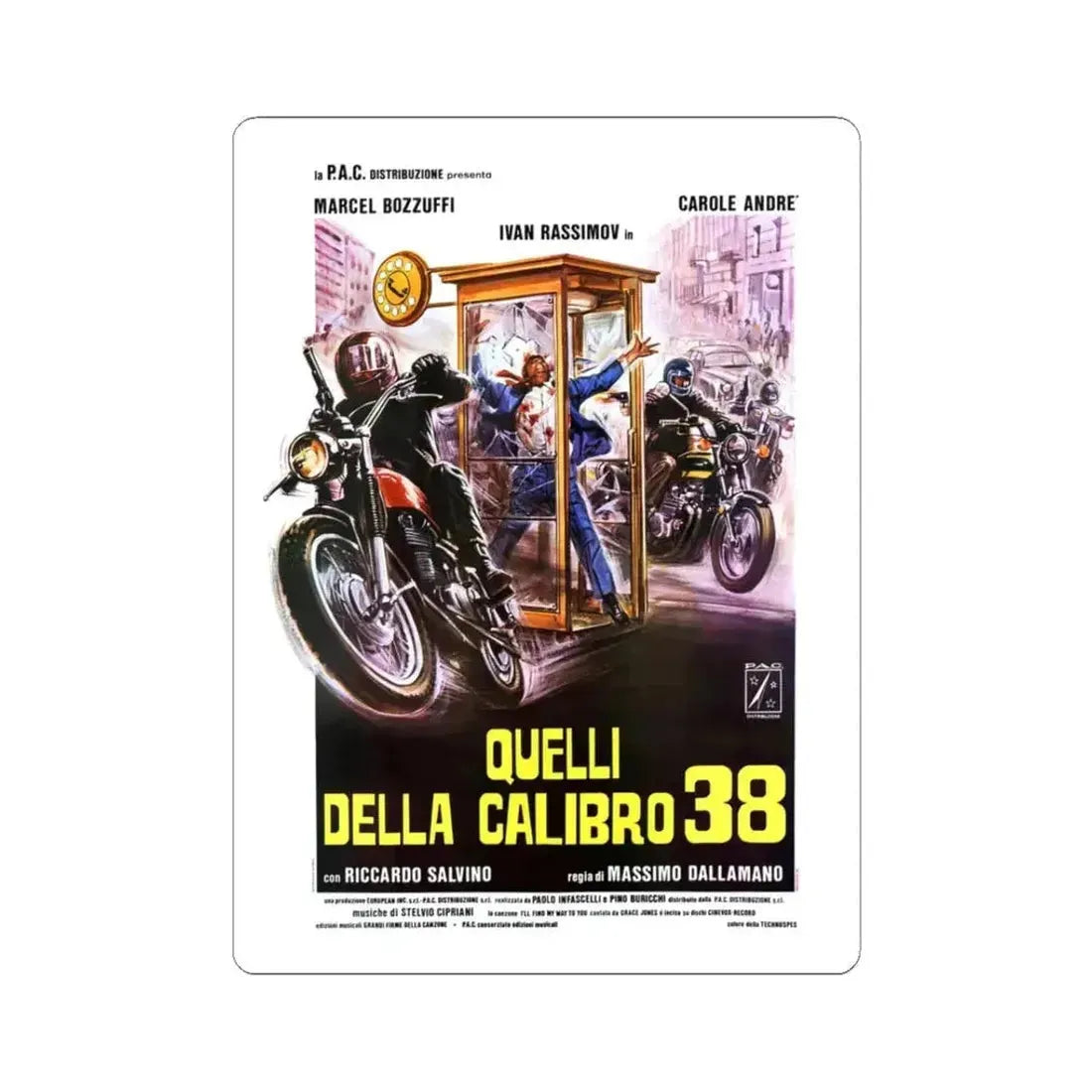 COLT 38 SPECIAL SQUAD 1976 Movie Poster - STICKER Vinyl Kiss-Cut Decal 3 Inch White - The Sticker Space