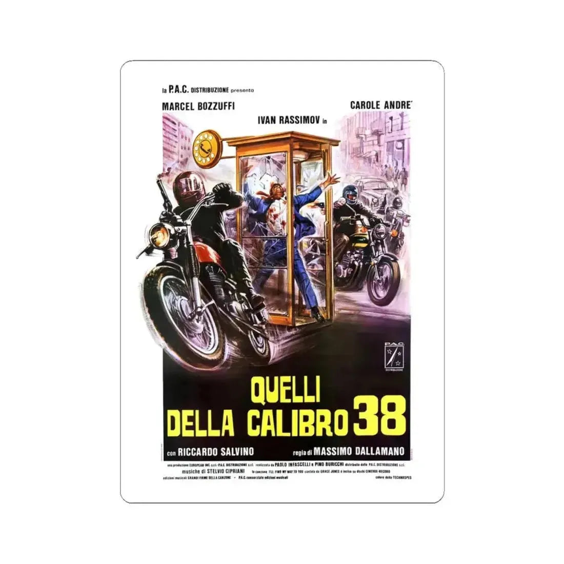 COLT 38 SPECIAL SQUAD 1976 Movie Poster - STICKER Vinyl Kiss-Cut Decal 4 Inch White - The Sticker Space