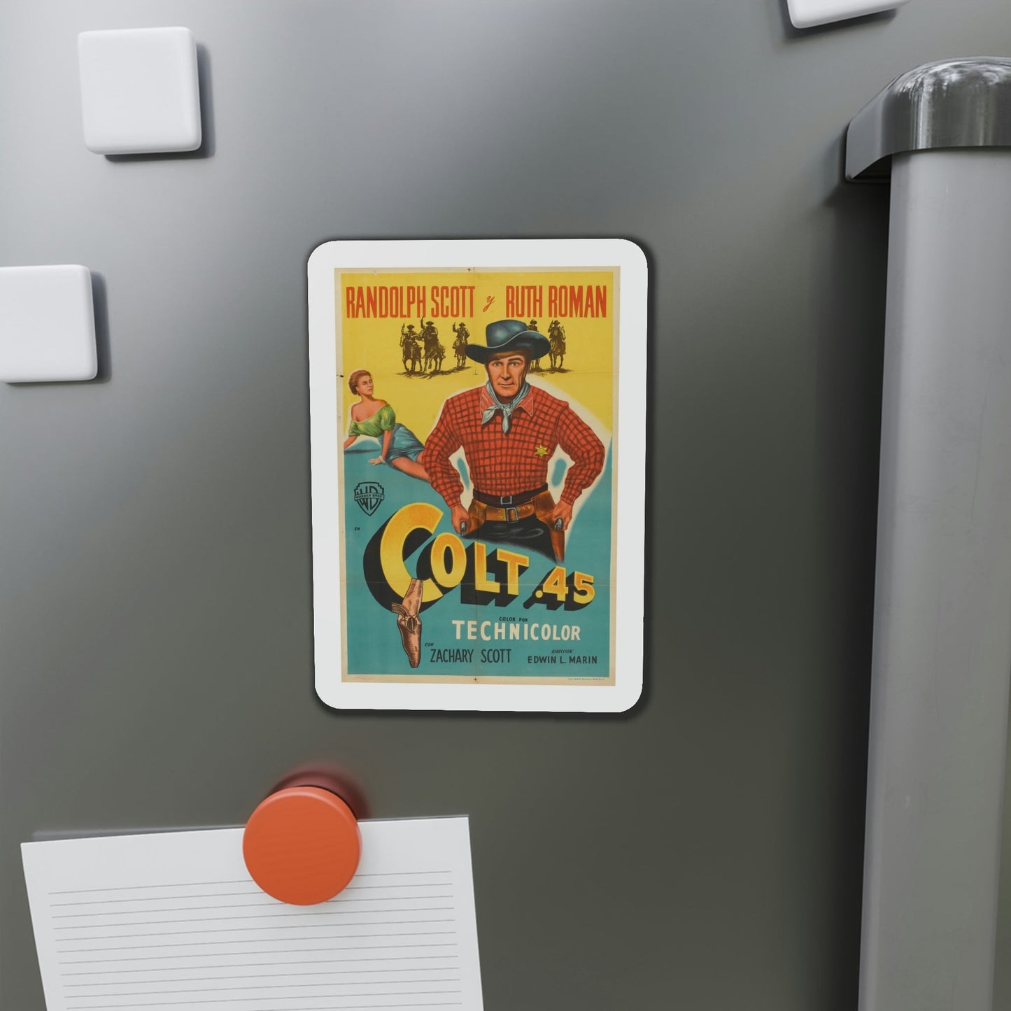 Colt 45 1950 v2 Movie Poster Die-Cut Magnet-The Sticker Space