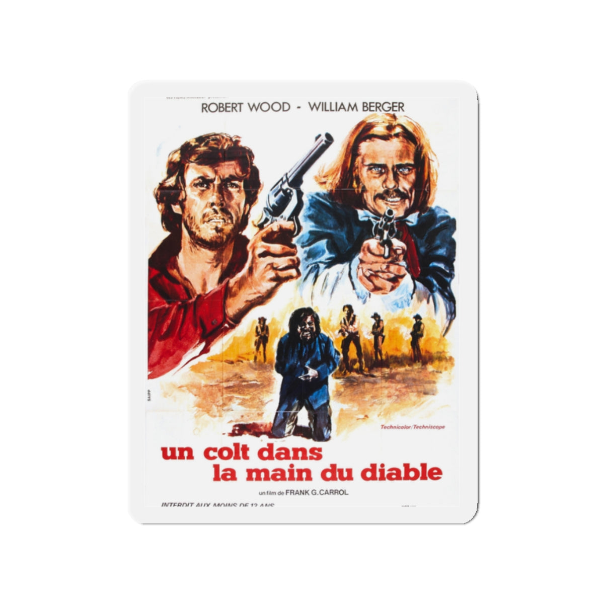 COLT IN THE HAND OF THE DEVIL 1973 Movie Poster - Die-Cut Magnet-2" x 2"-The Sticker Space