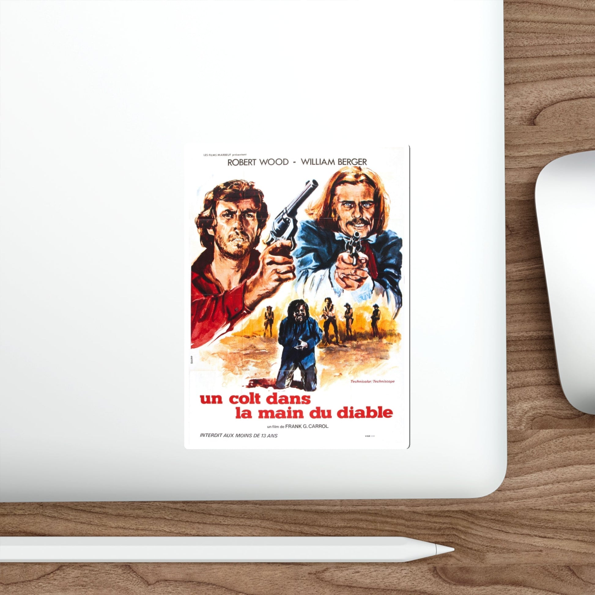 COLT IN THE HAND OF THE DEVIL 1973 Movie Poster STICKER Vinyl Die-Cut Decal-The Sticker Space