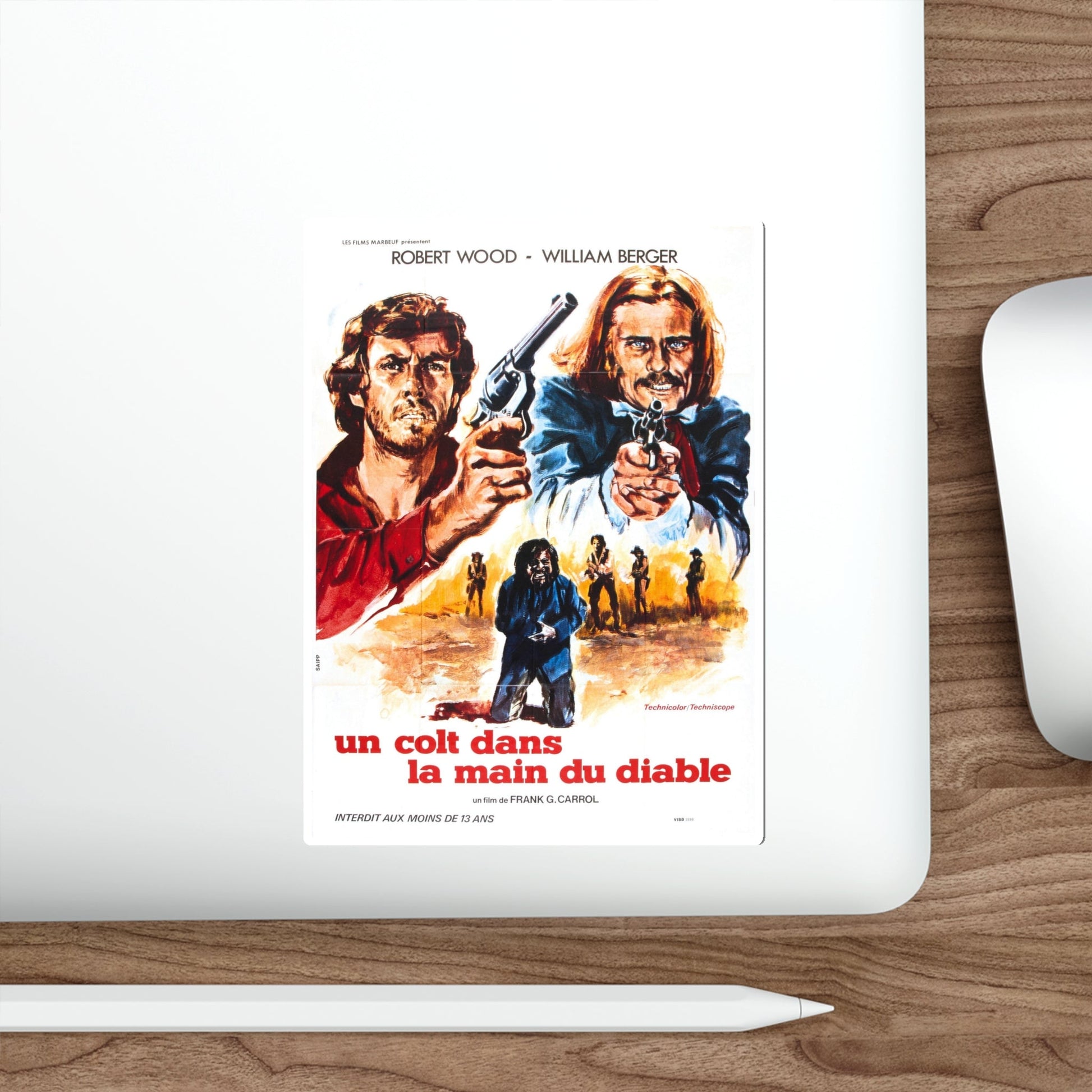 COLT IN THE HAND OF THE DEVIL 1973 Movie Poster STICKER Vinyl Die-Cut Decal-The Sticker Space