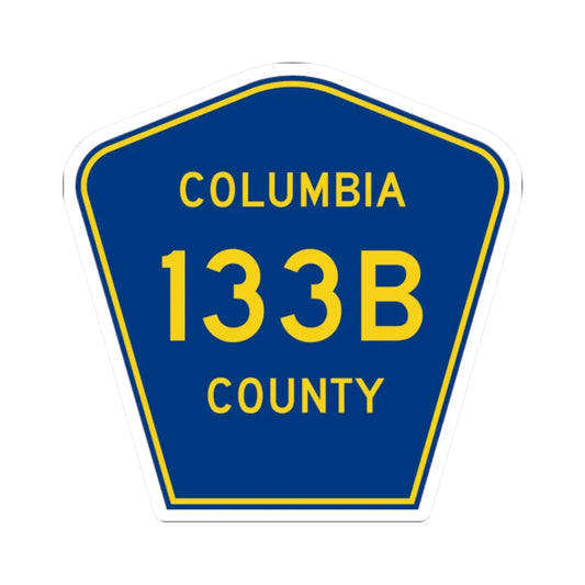 Columbia County 133B (Florida) (Road Sign) STICKER Vinyl Kiss-Cut Decal 2 Inch White - The Sticker Space