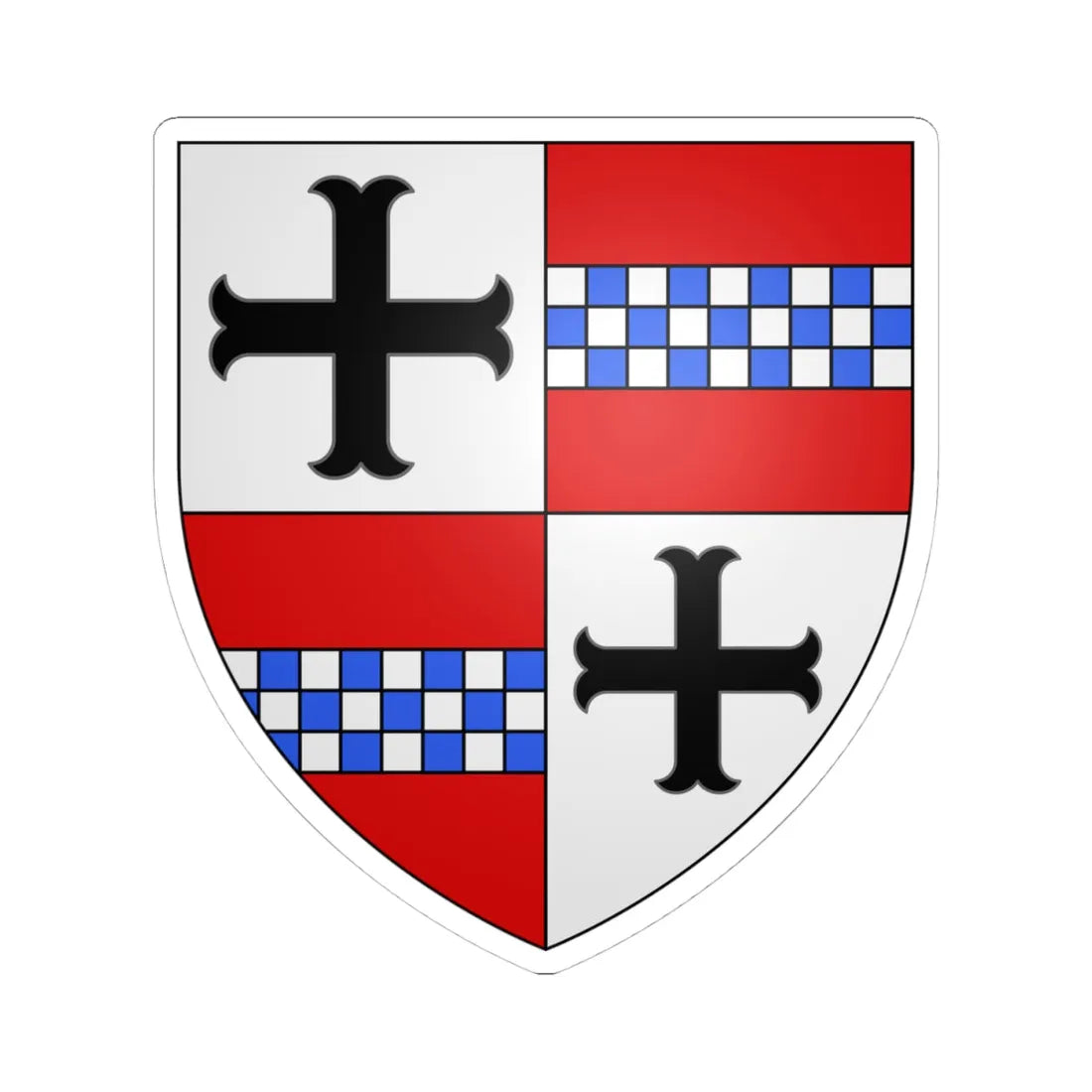 Colville-Lindsay arms (Scotland) (Coat of Arms) STICKER Vinyl Kiss-Cut Decal 4 Inch White - The Sticker Space