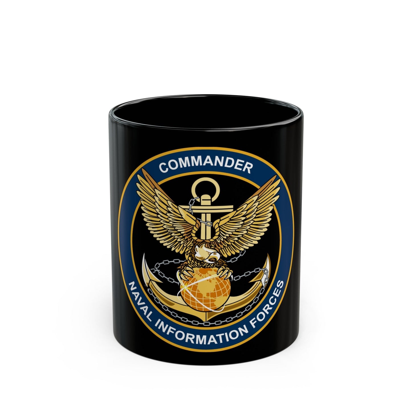 COM NAVIFOR (U.S. Navy) Black Coffee Mug-11oz-The Sticker Space