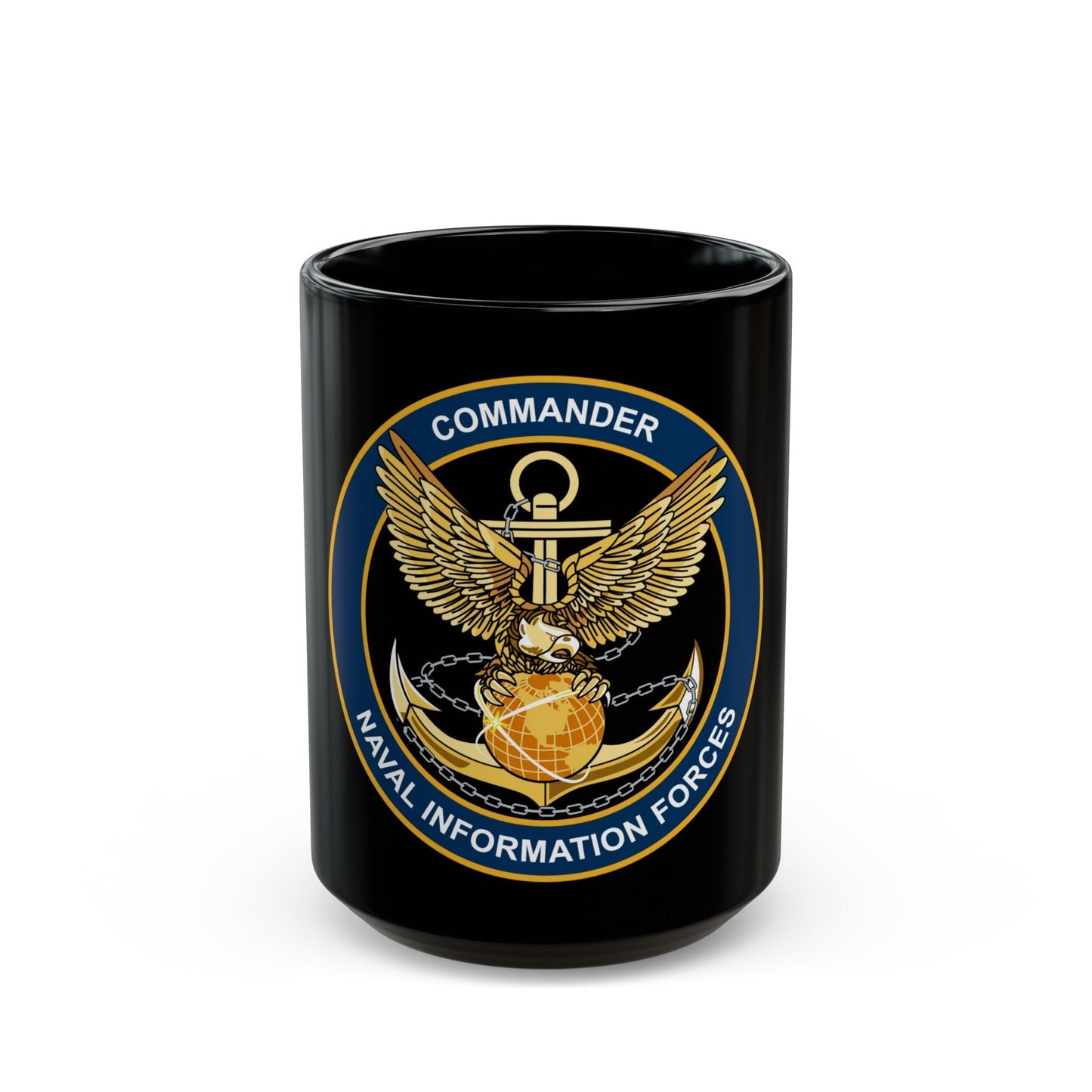 COM NAVIFOR (U.S. Navy) Black Coffee Mug-15oz-The Sticker Space