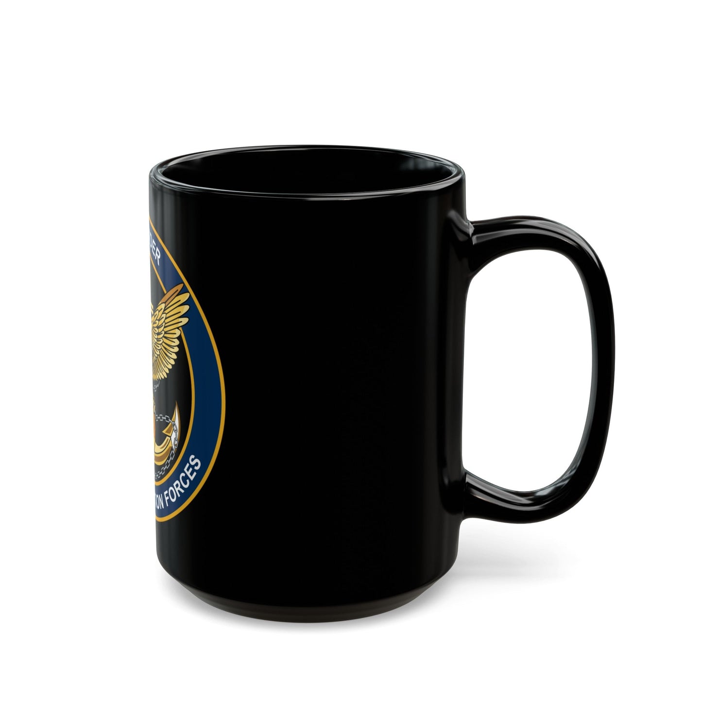 COM NAVIFOR (U.S. Navy) Black Coffee Mug-The Sticker Space