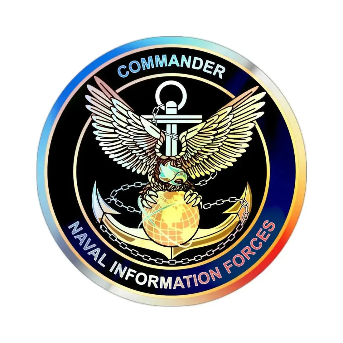 COM NAVIFOR (U.S. Navy) Holographic STICKER Die-Cut Vinyl Decal 2 Inch Holographic - The Sticker Space