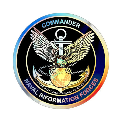 COM NAVIFOR (U.S. Navy) Holographic STICKER Die-Cut Vinyl Decal 3 Inch Holographic - The Sticker Space
