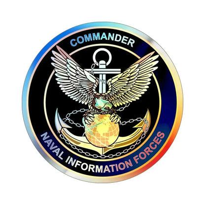 COM NAVIFOR (U.S. Navy) Holographic STICKER Die-Cut Vinyl Decal 5 Inch Holographic - The Sticker Space