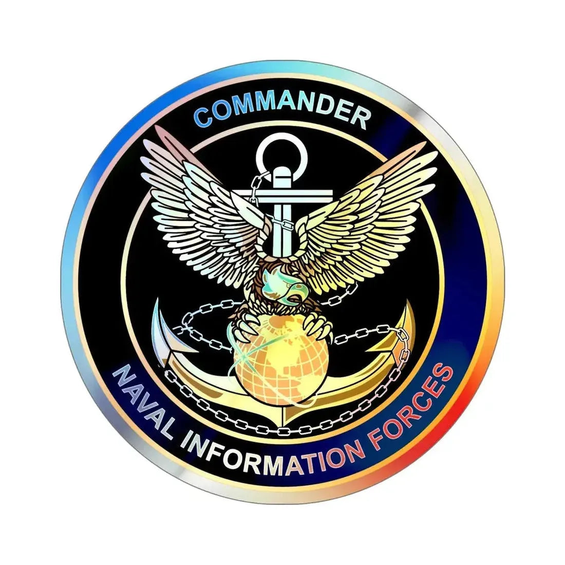 COM NAVIFOR (U.S. Navy) Holographic STICKER Die-Cut Vinyl Decal 6 Inch Holographic - The Sticker Space