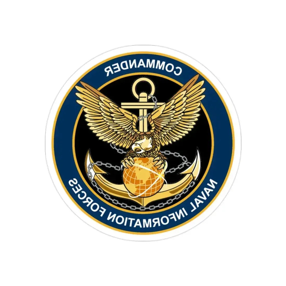 COM NAVIFOR (U.S. Navy) REVERSE PRINT Transparent Die-Cut STICKER - The Sticker Space