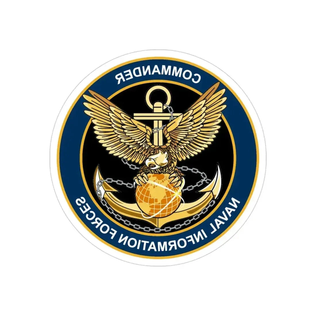 COM NAVIFOR (U.S. Navy) REVERSE PRINT Transparent Die-Cut STICKER - The Sticker Space