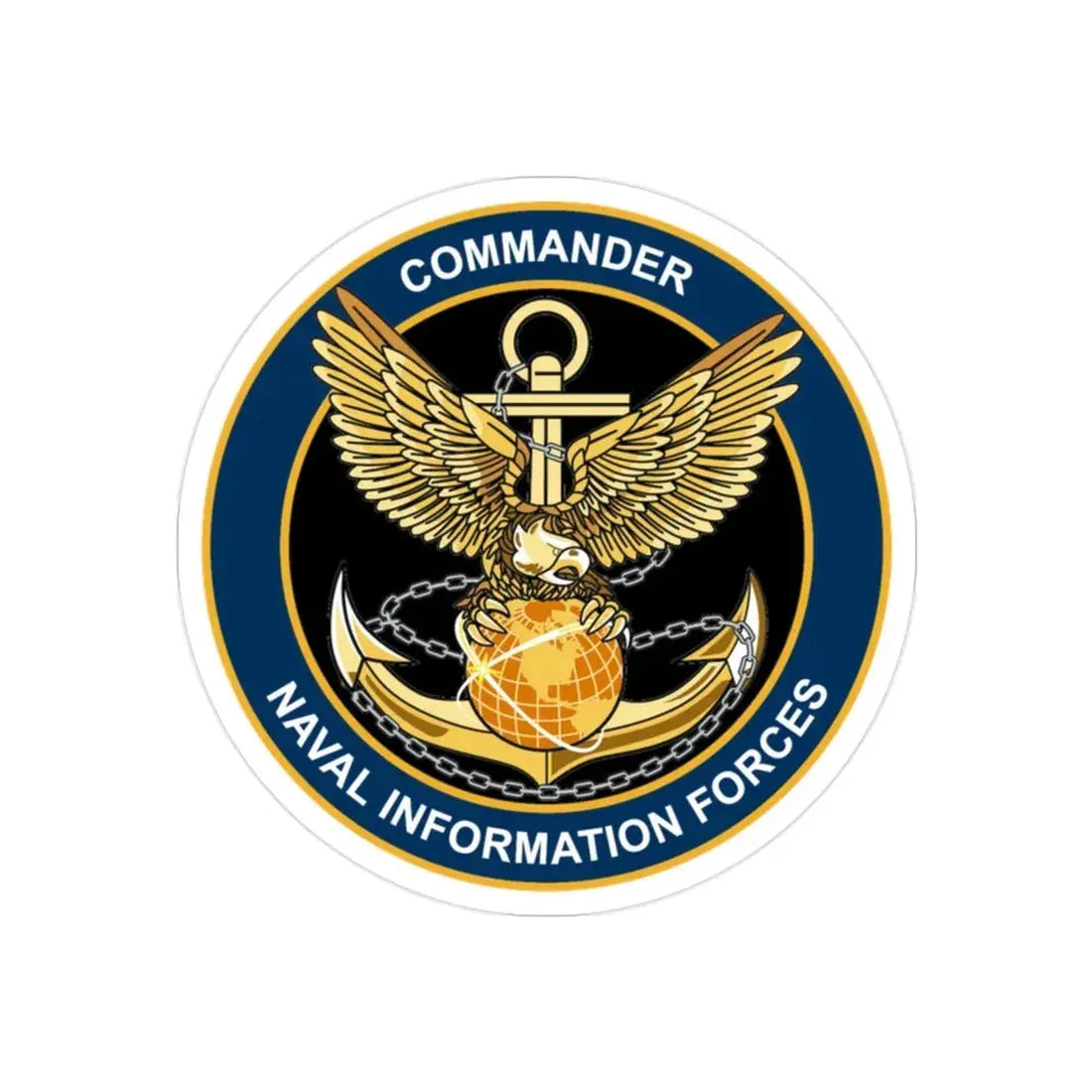 COM NAVIFOR (U.S. Navy) Transparent STICKER Die-Cut Vinyl Decal 2 Inch Transparent - The Sticker Space