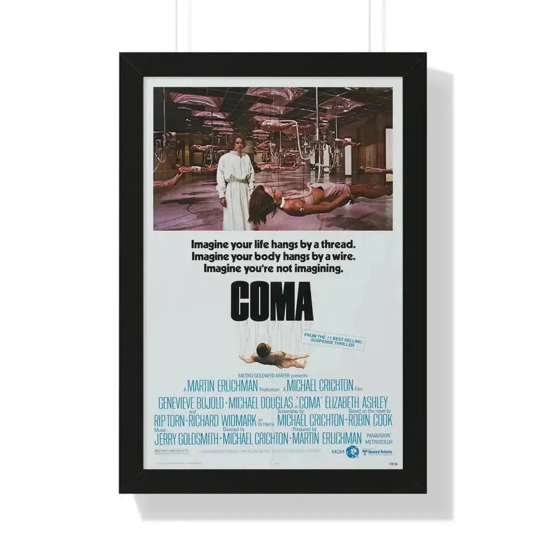 COMA 1978 - Framed Movie Poster 16″ x 24″ Black - The Sticker Space