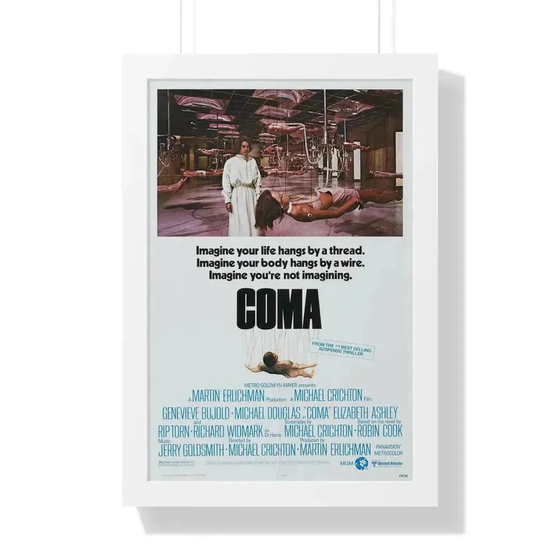 COMA 1978 - Framed Movie Poster 16″ x 24″ White - The Sticker Space