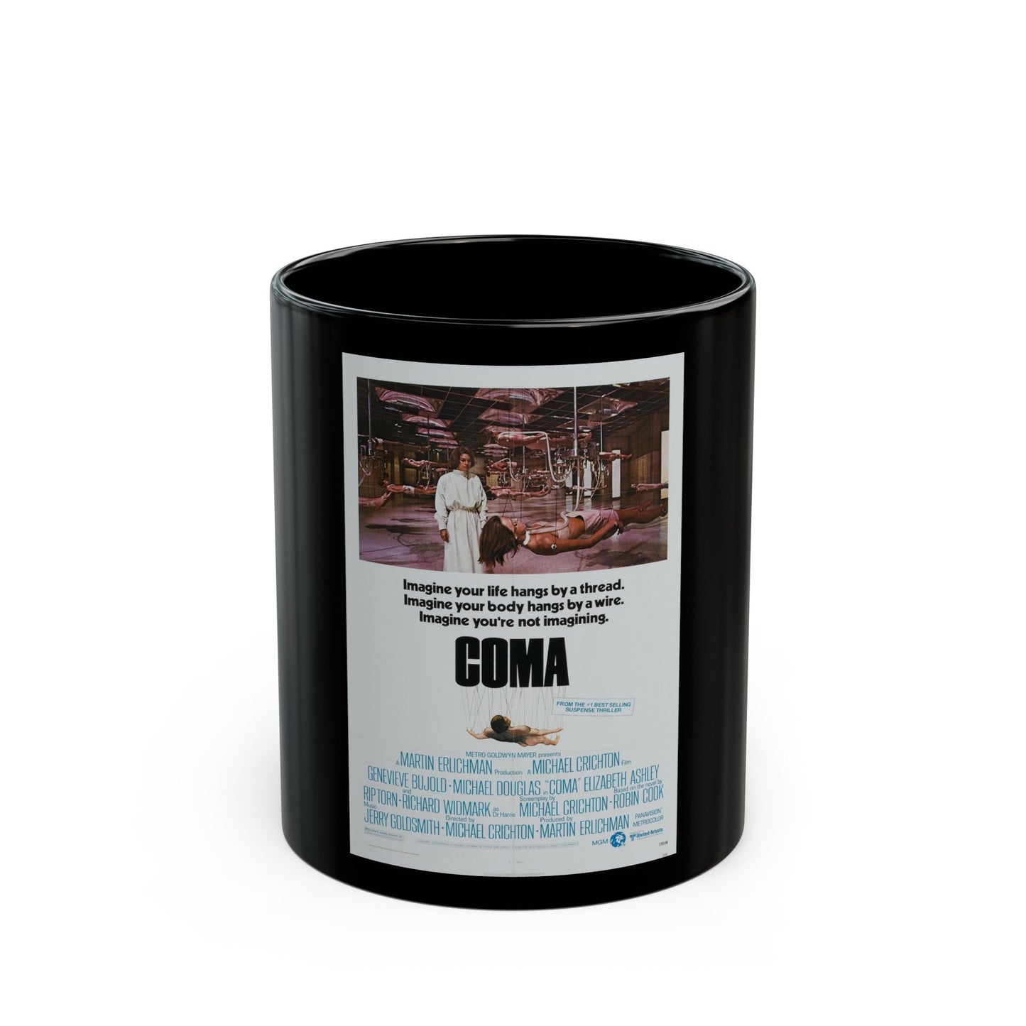 COMA 1978 Movie Poster - Black Coffee Mug-11oz-The Sticker Space