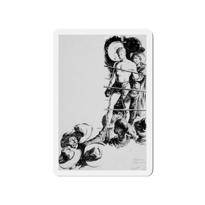 Comanche Kid, Adventure pulp illustration (Magazine Illustration) Refrigerator Magnet-4" x 4"-The Sticker Space