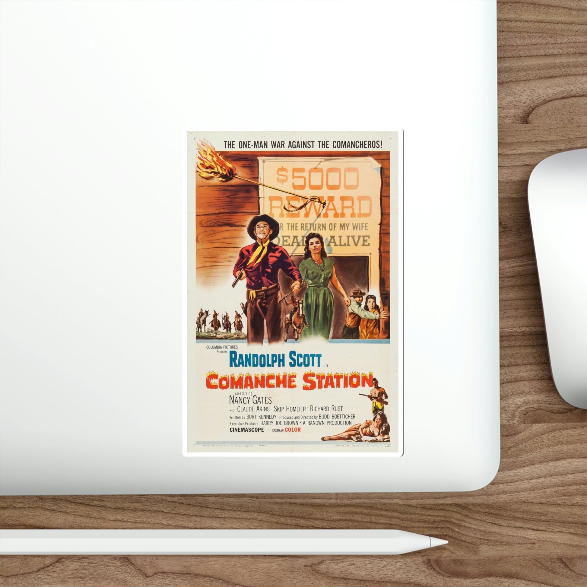 Comanche Station 1960 Movie Poster STICKER Vinyl Die-Cut Decal-The Sticker Space