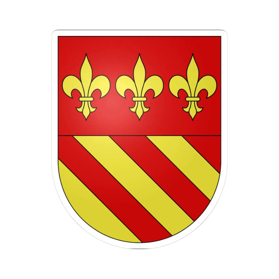 Comano-coat of arms (Switzerland) (Coat of Arms) STICKER Vinyl Kiss-Cut Decal 3 Inch White - The Sticker Space