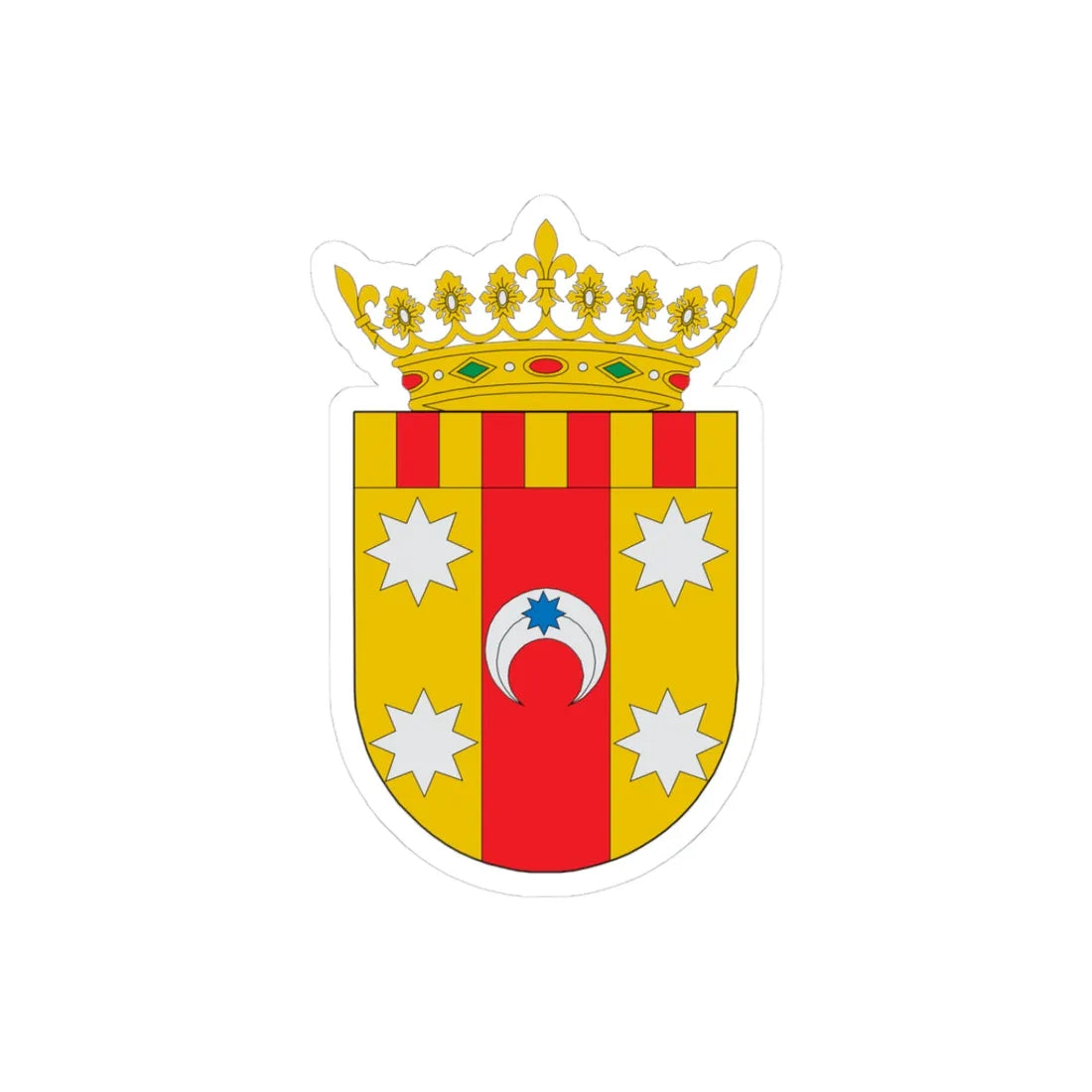 Comarca de Aranda (Spain) (Coat of Arms) STICKER Vinyl Kiss-Cut Decal 3 Inch White - The Sticker Space