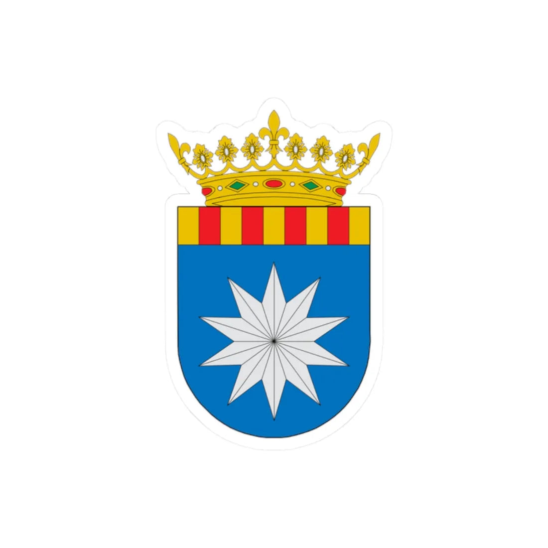 Comarca de la Ribera Baja del Ebro (Spain) (Coat of Arms) STICKER Vinyl Kiss-Cut Decal 2 Inch White - The Sticker Space