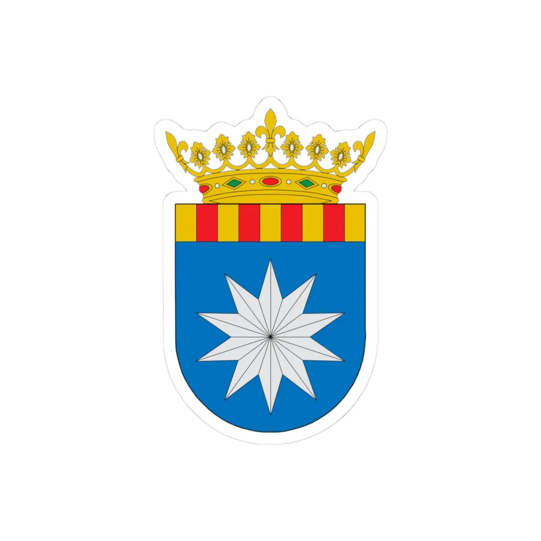 Comarca de la Ribera Baja del Ebro (Spain) (Coat of Arms) STICKER Vinyl Kiss-Cut Decal 3 Inch White - The Sticker Space