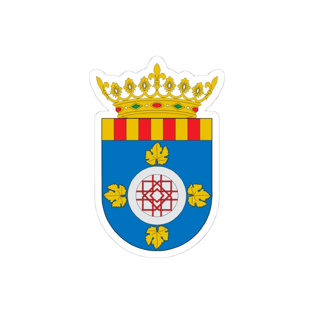 Comarca del Campo de Cariñena (Spain) (Coat of Arms) STICKER Vinyl Kiss-Cut Decal 4 Inch White - The Sticker Space