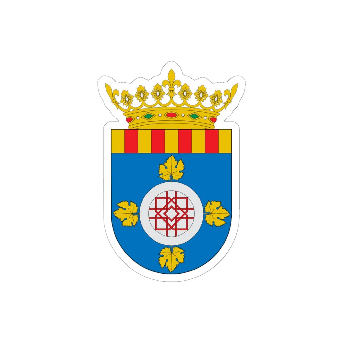 Comarca del Campo de Cariñena (Spain) (Coat of Arms) STICKER Vinyl Kiss-Cut Decal 6 Inch White - The Sticker Space