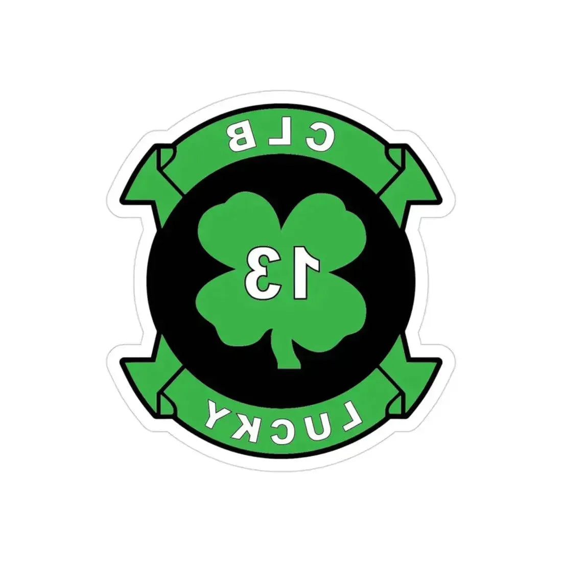 Combat Logistics Battalion 13 (USMC) REVERSE PRINT Transparent Die-Cut STICKER 3 Inch Die-Cut Transparent - The Sticker Space