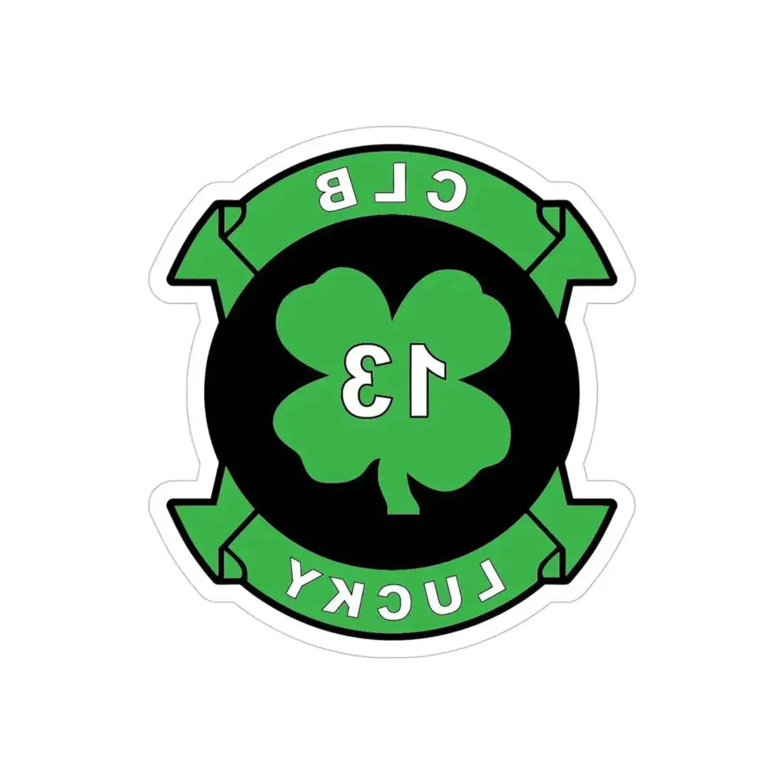 Combat Logistics Battalion 13 (USMC) REVERSE PRINT Transparent Die-Cut STICKER 4 Inch Die-Cut Transparent - The Sticker Space