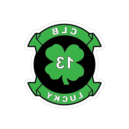 Combat Logistics Battalion 13 (USMC) REVERSE PRINT Transparent Die-Cut STICKER 6 Inch Die-Cut Transparent - The Sticker Space