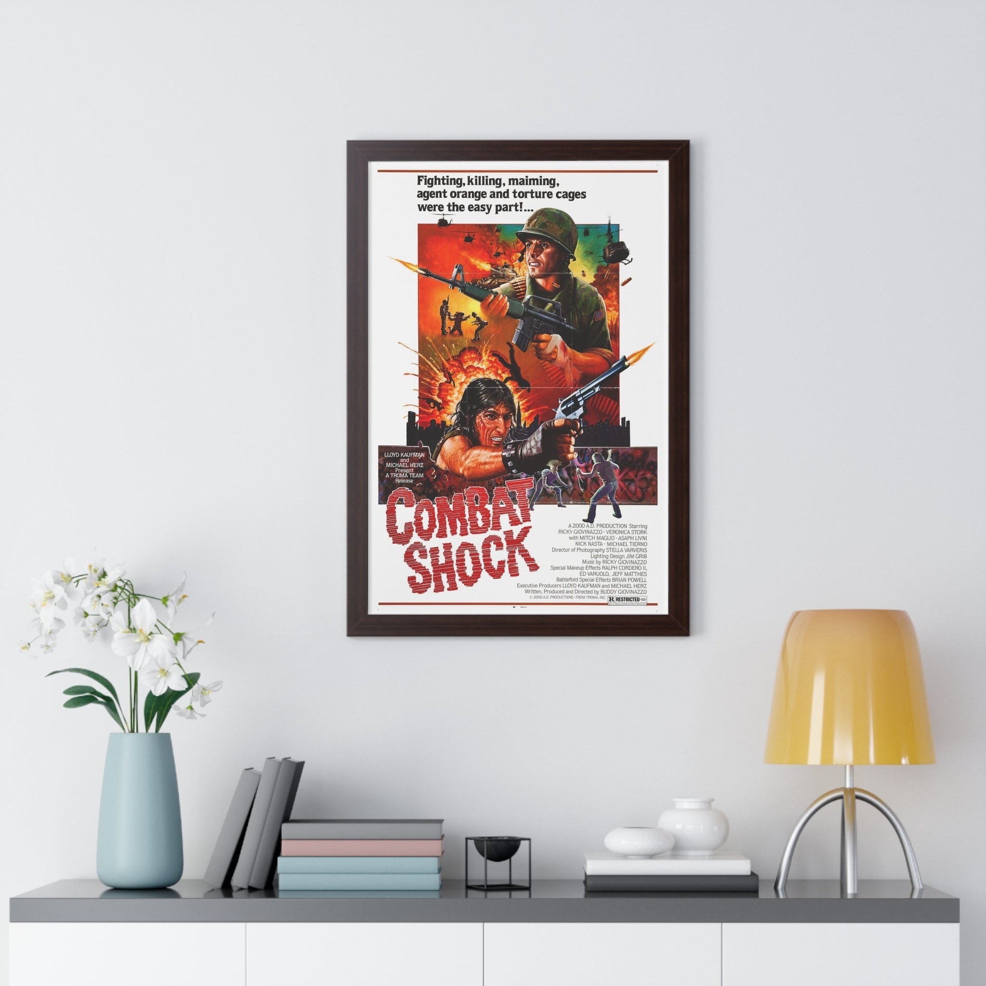 COMBAT SHOCK 1984 - Framed Movie Poster-The Sticker Space