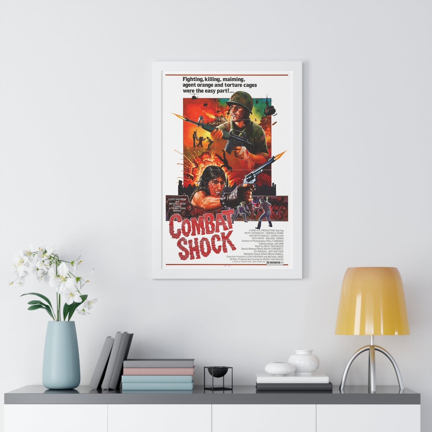 COMBAT SHOCK 1984 - Framed Movie Poster-The Sticker Space