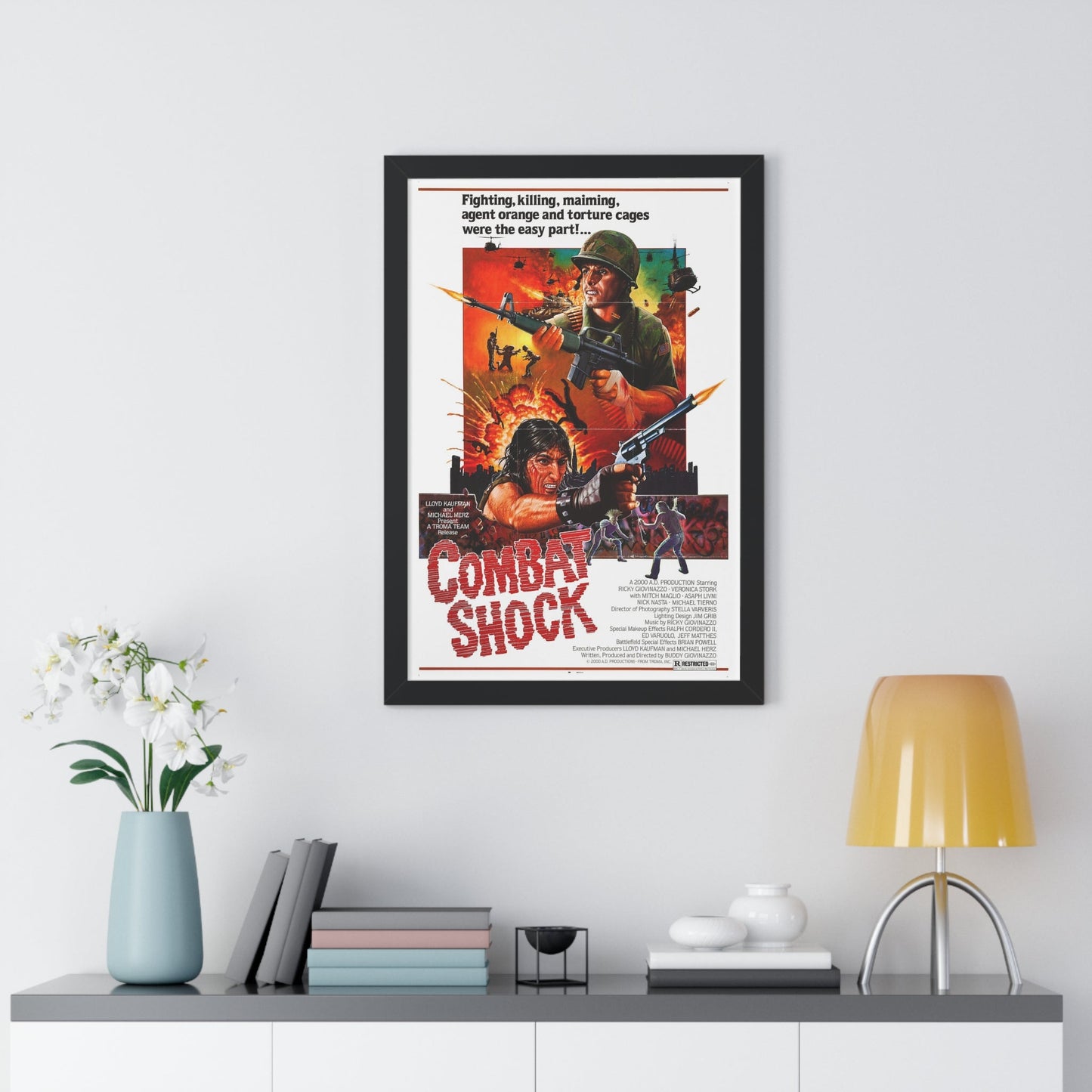 COMBAT SHOCK 1984 - Framed Movie Poster-The Sticker Space