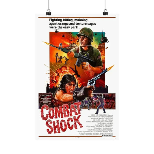 COMBAT SHOCK 1984 - Paper Movie Poster 12″ x 18″ Matte - The Sticker Space