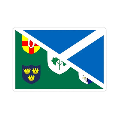 Combined flag of Scotland and Ireland rugby (Ireland) STICKER Vinyl Kiss-Cut Decal 4 Inch White - The Sticker Space
