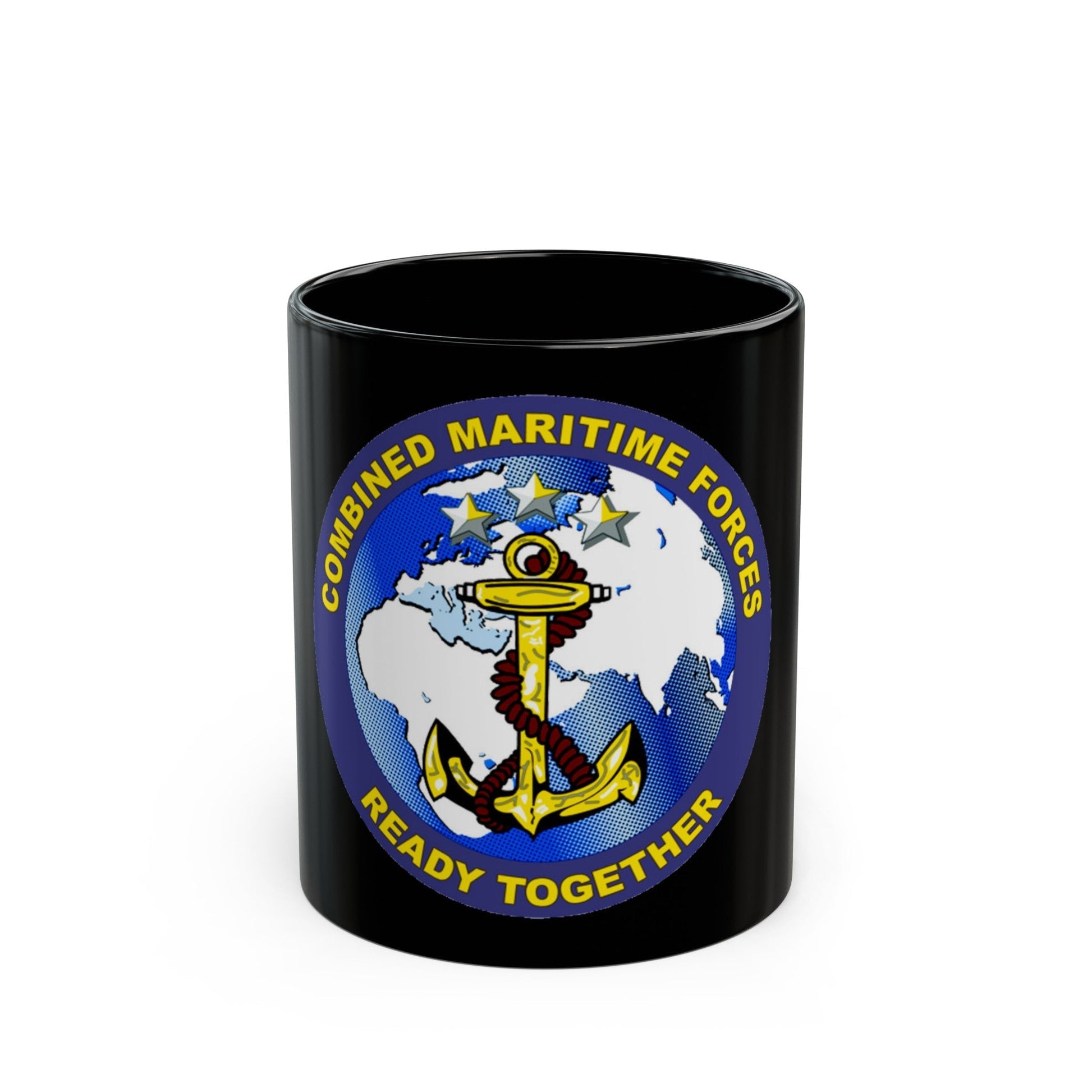 Combined Maritime Forces (U.S. Navy) Black Coffee Mug-11oz-The Sticker Space