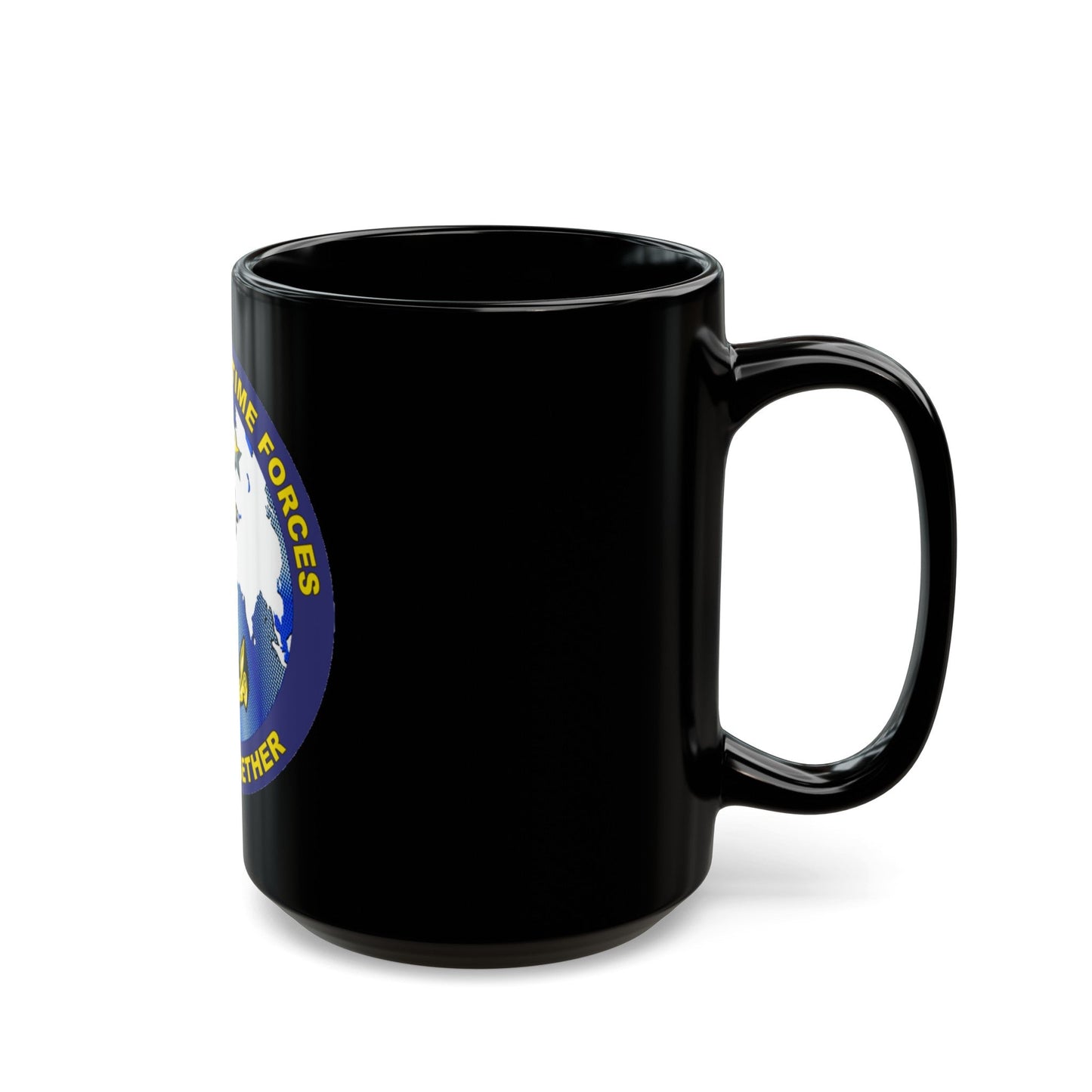 Combined Maritime Forces (U.S. Navy) Black Coffee Mug-The Sticker Space