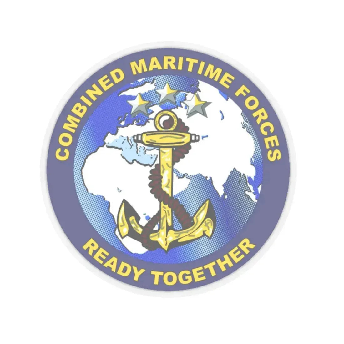 Combined Maritime Forces (U.S. Navy) STICKER Vinyl Kiss-Cut Decal 4 Inch Transparent - The Sticker Space
